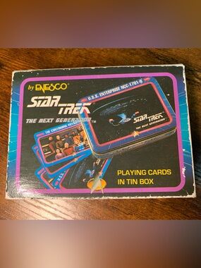 Enesco Star Trek The Next Generation Playing Cards in Tin Box